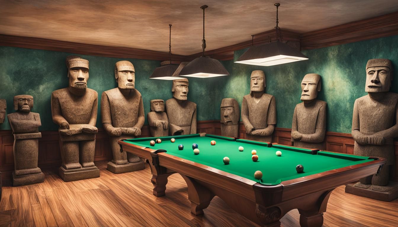 Mo'ai In The Pool Hall