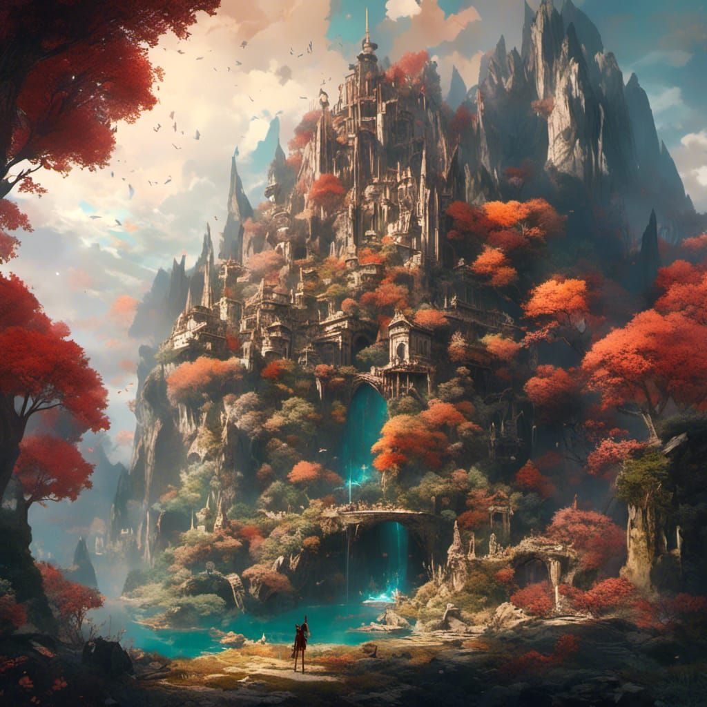 Achilles Heel Myth as Detailed Matte Painting