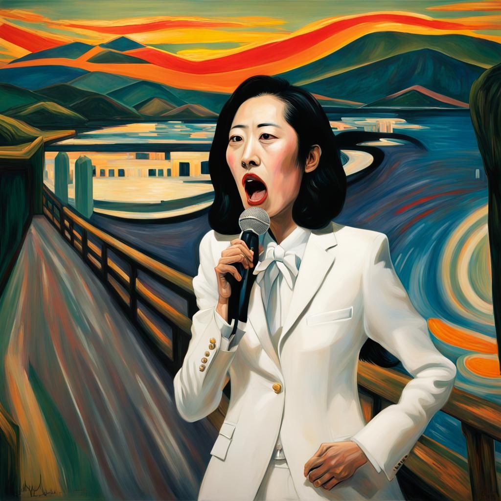 Condescending Politician in Taipei, Inspired by The Scream