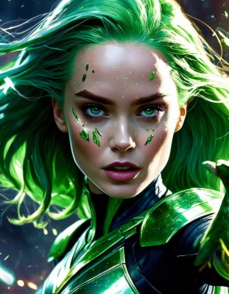 Polaris, Mistress of Magnetism, in Cinematic Art Style