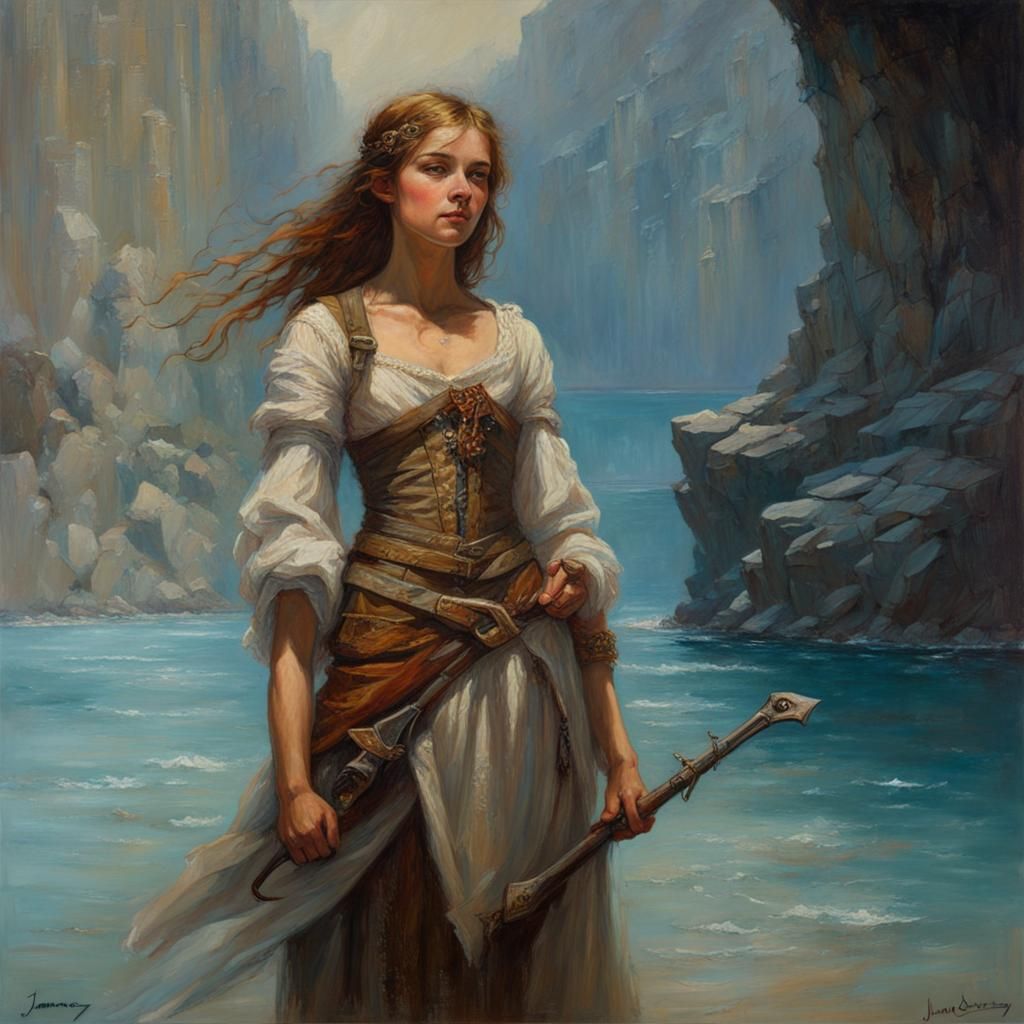 Heir of Breath in Oil Painting Style