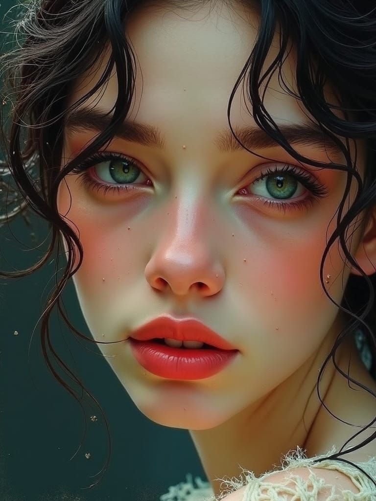 Expressive Portrait of a Woman in Impressionist Style