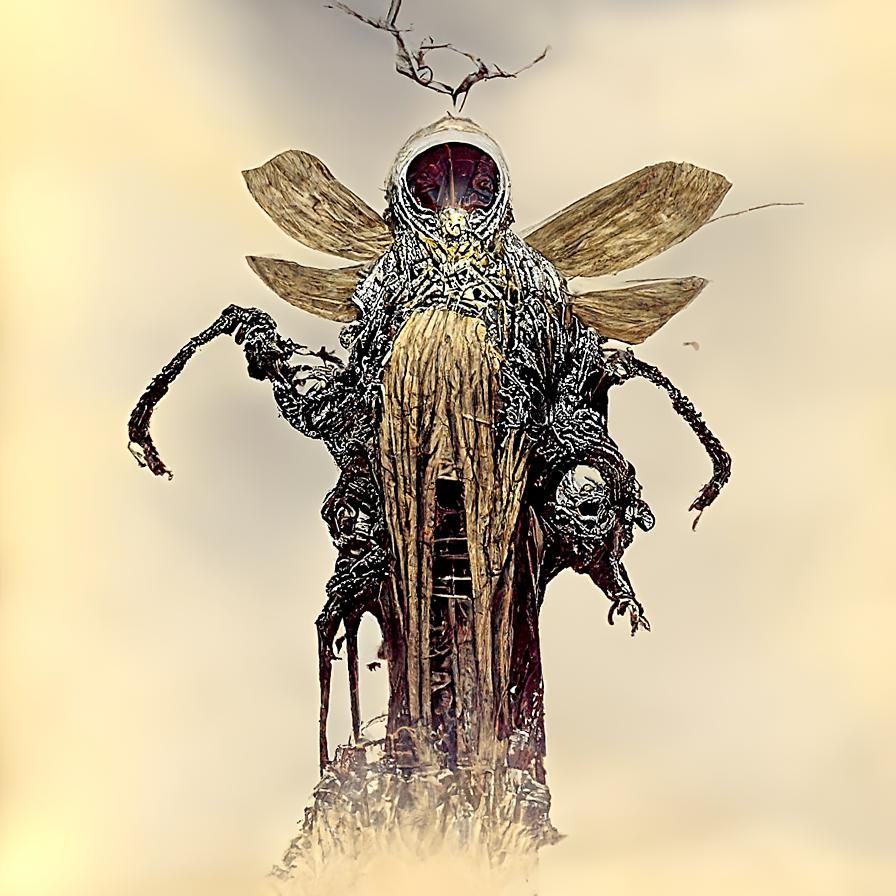 Enigmatic Bee Wizard of Horrors: Digital Illustration