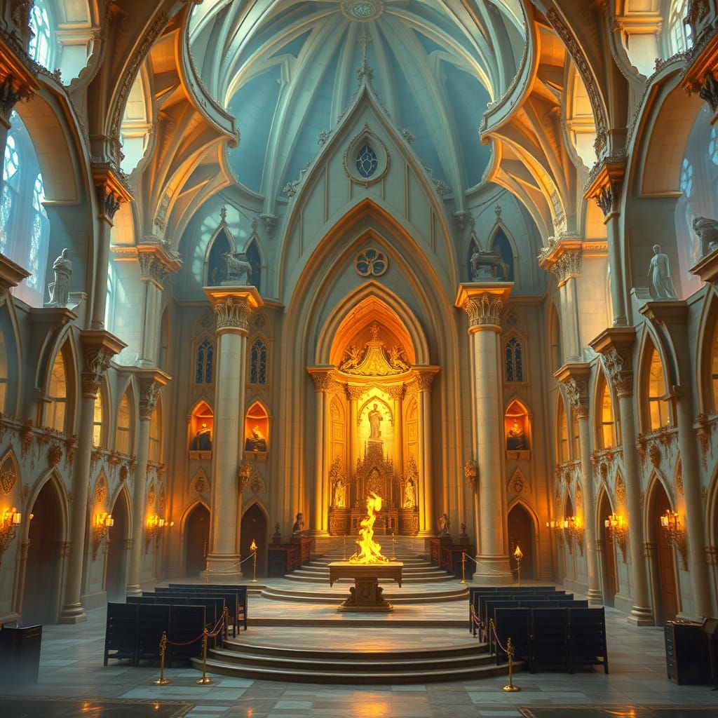 Grandiose Chapel in Alabaster and Gold