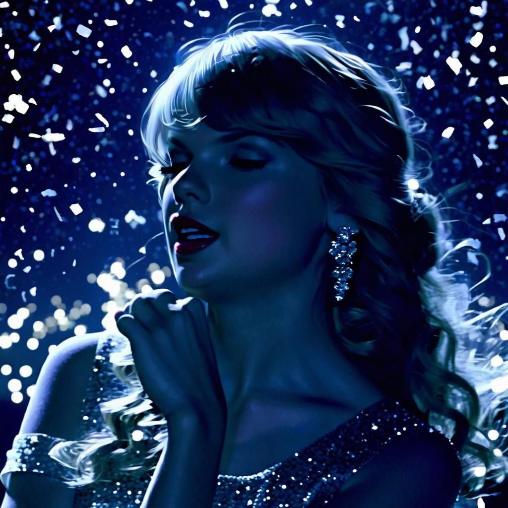 Enchanted Night Scene with Sparkling Lights