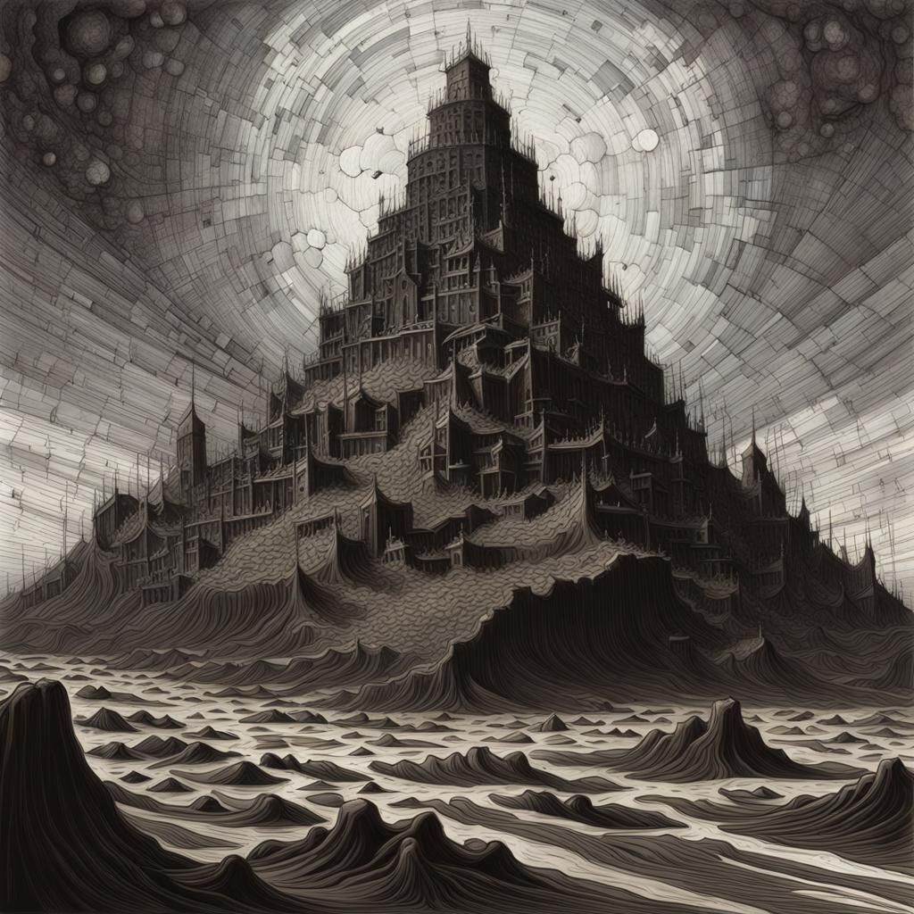 Psychedelic Ink Drawing in Vivid Colors