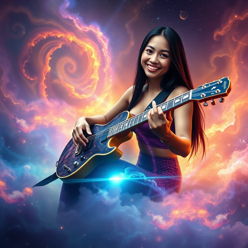 Cosmic Sea Turtle in Stardust Ocean