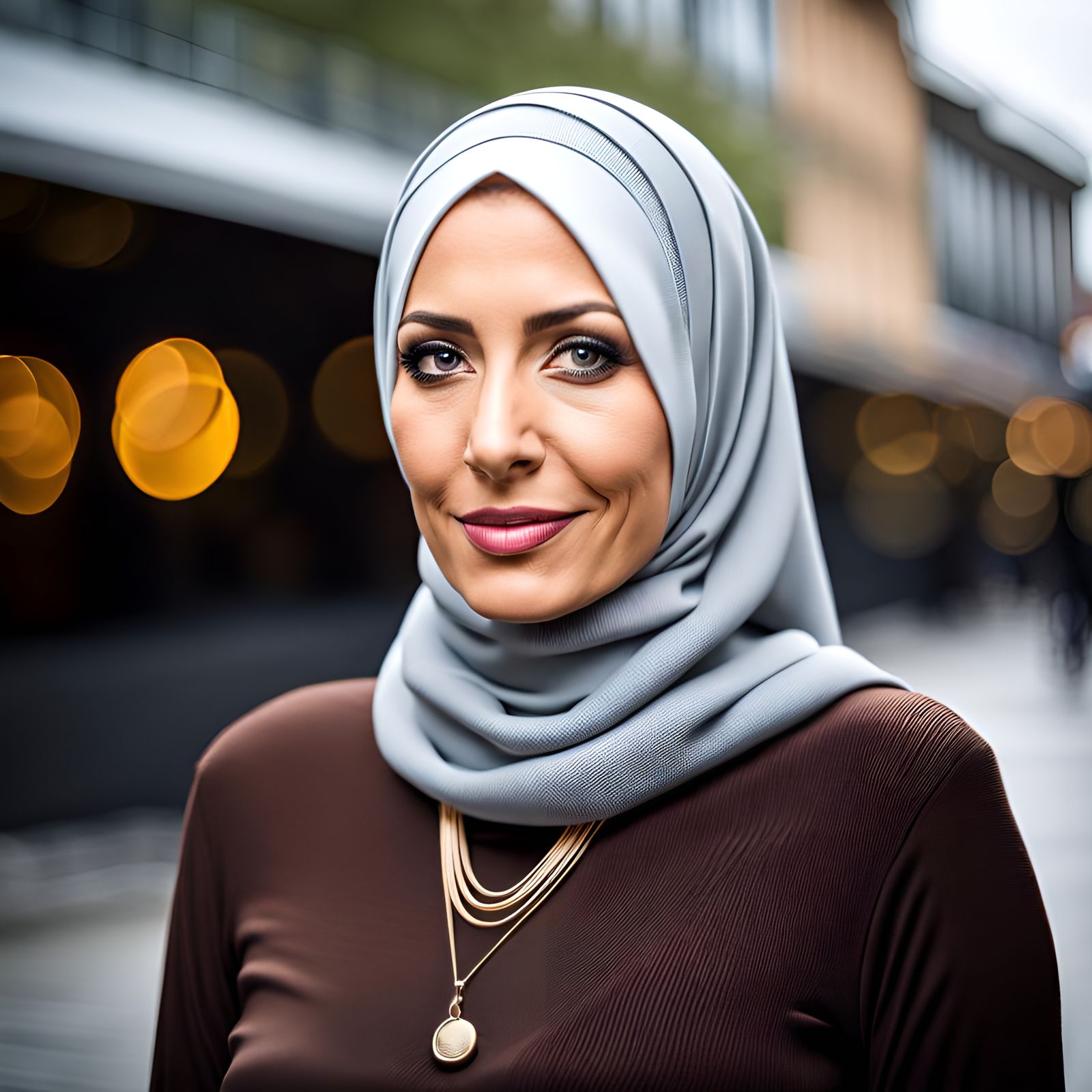 Stunning Woman in Hijab Portrait in Cologne