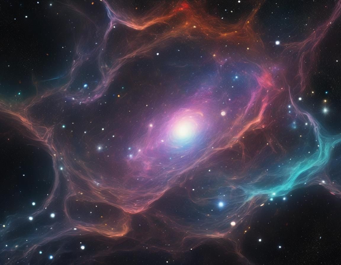 Hyperrealistic Space Art with Nebulas and Constellations