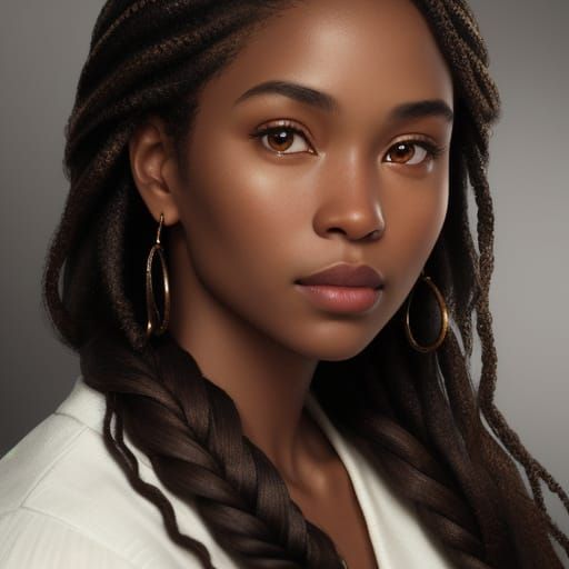 Elegant Woman in Soft Focus Studio Lighting