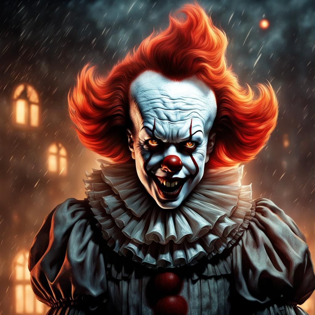 Tim Curry as Pennywise: Detailed Matte Painting