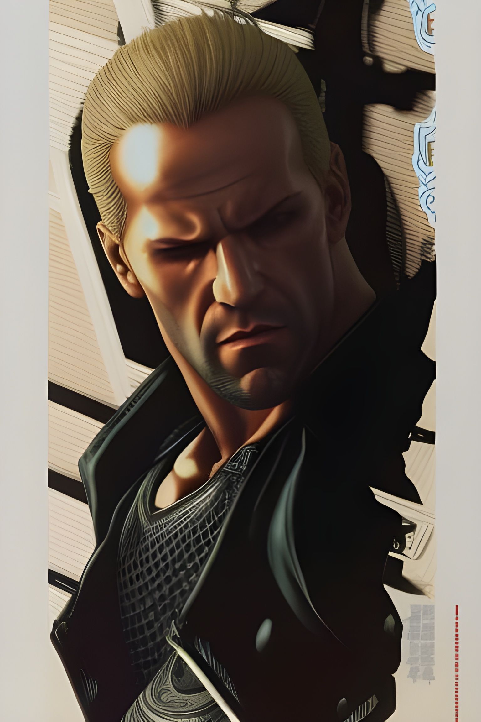 Jason Statham as Geese Howard: Comic Book Art
