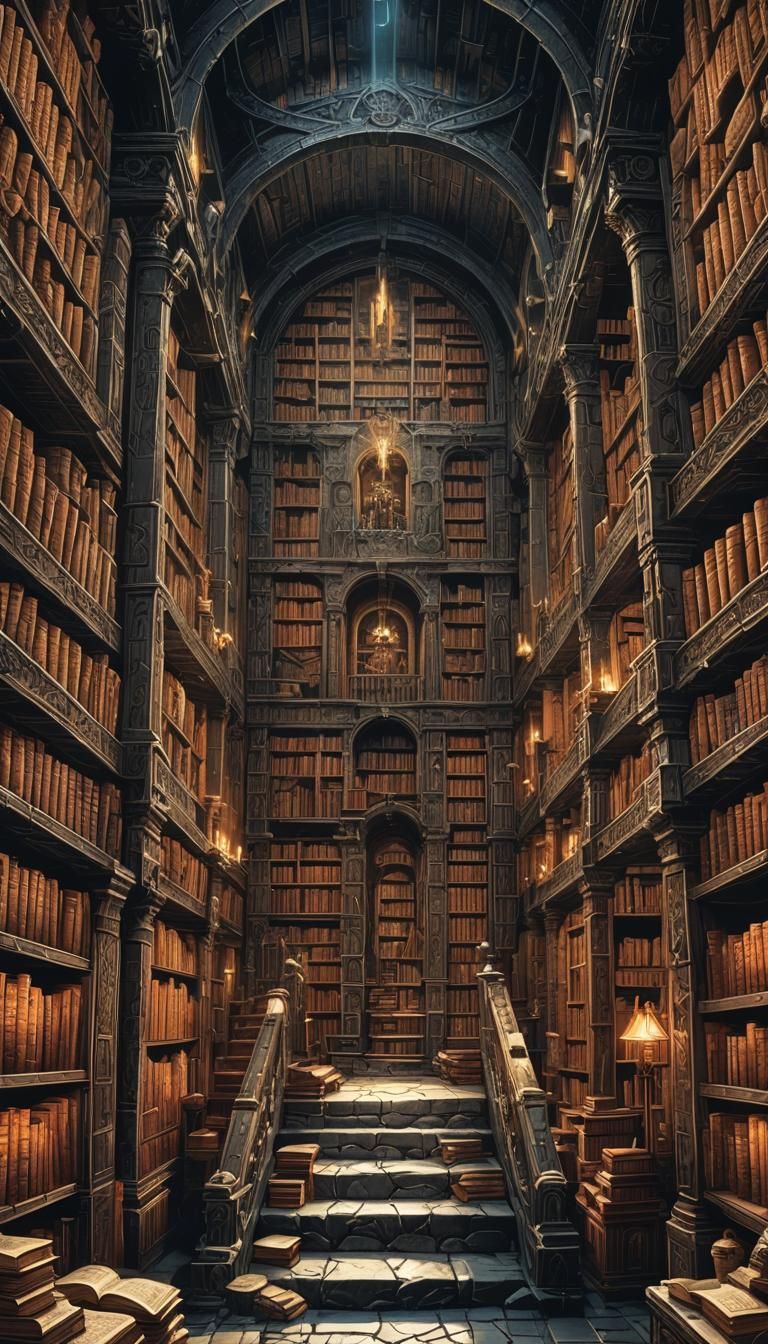 Epic Ancient Library of Forbidden Knowledge