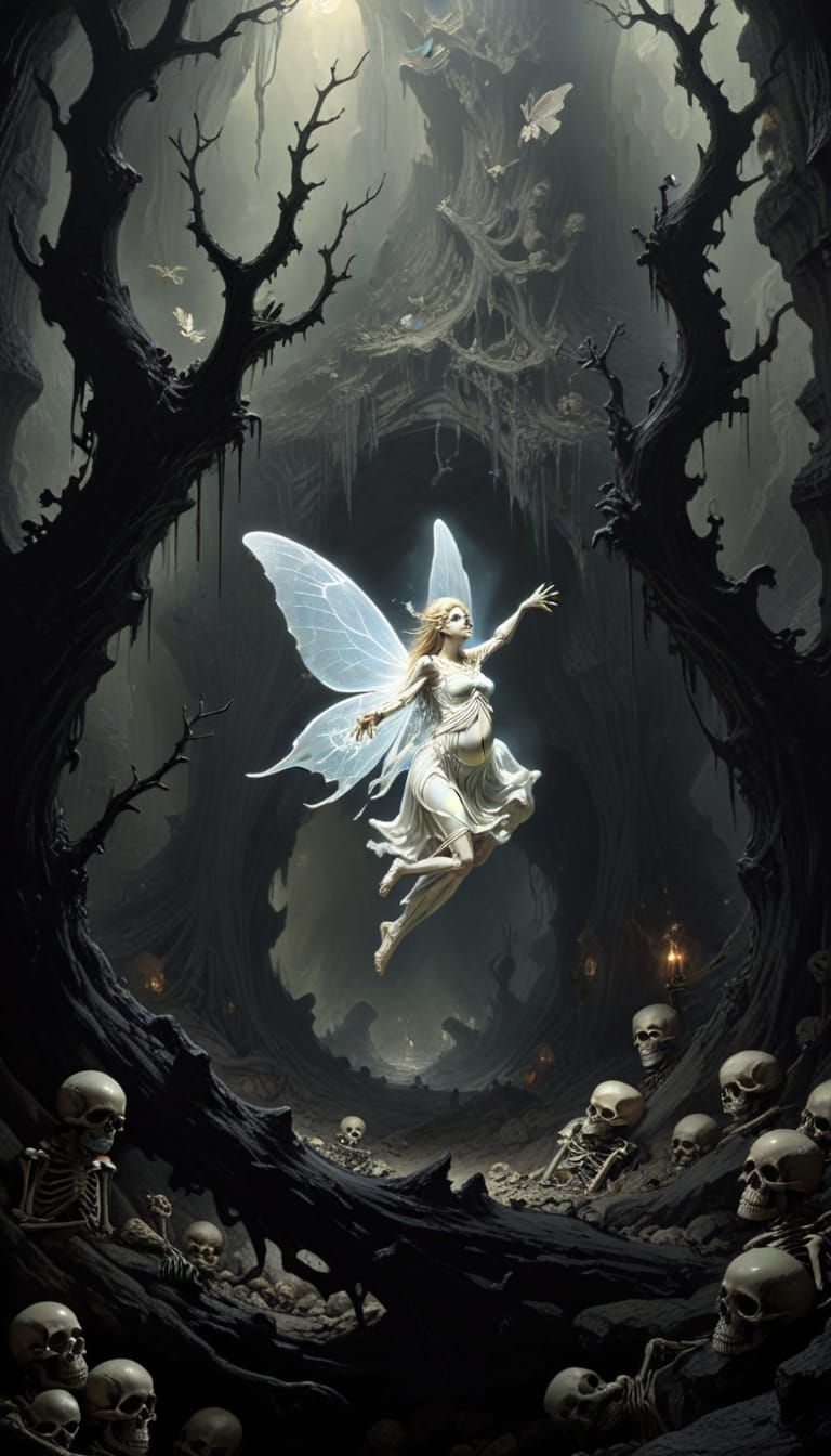 Pregnant Fairy Navigates Sinister Skeleton Cave