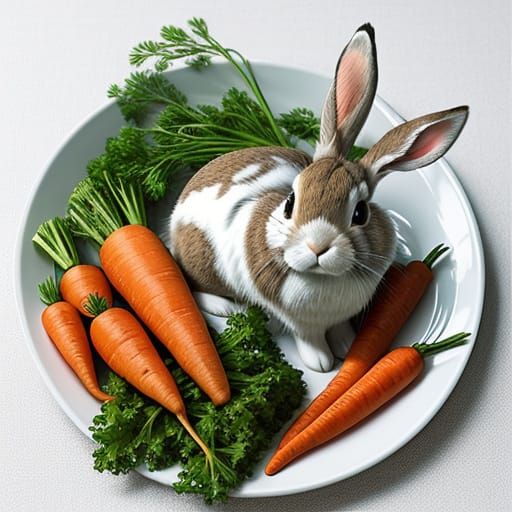 Rabbit with carrots