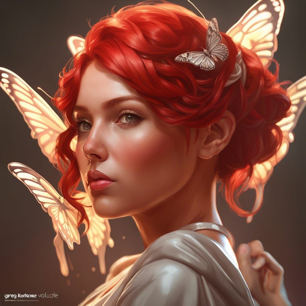 Butterfly Maid Portrait in Artgerm Style