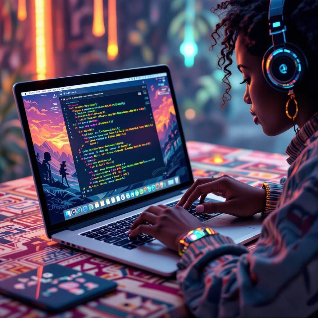 Typing in Oromo and English: Digital Art