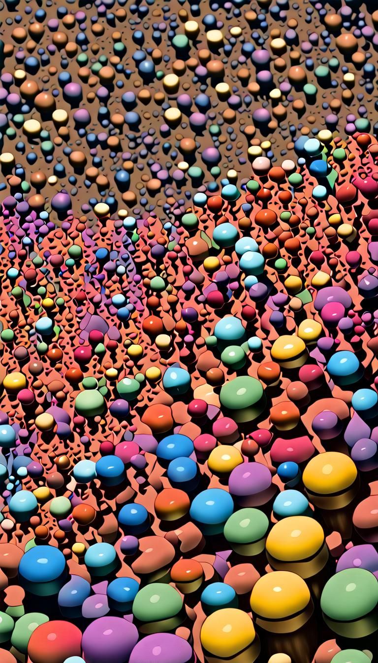 Colorful 3D Visualization of the Universe as Psychedelic Art
