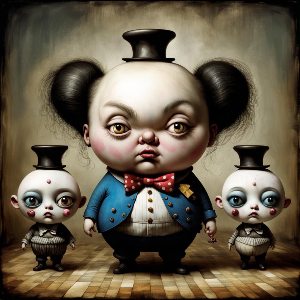 Demonic Robotic Tweedle Dum in Volcanic Hyperspace