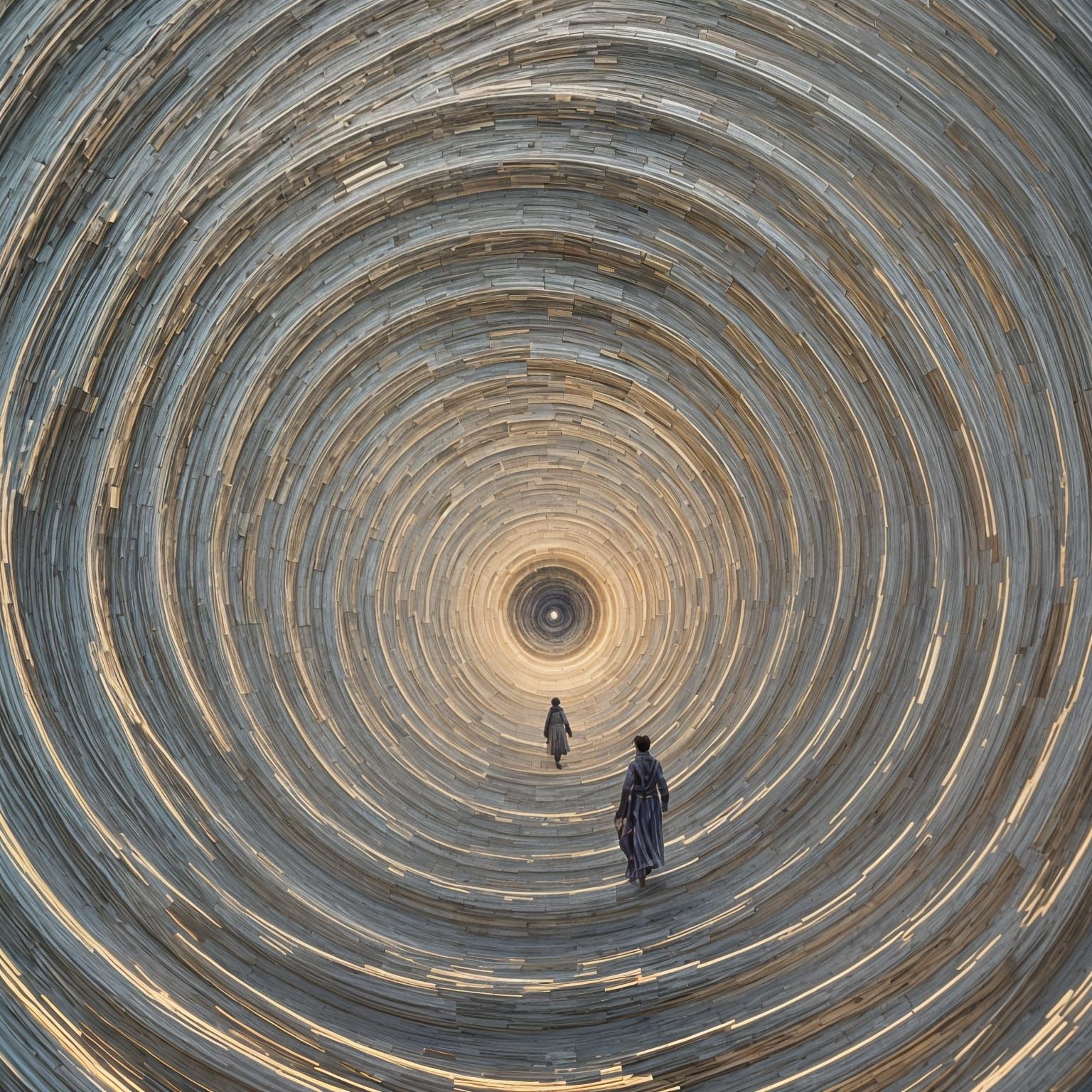 Abstract Flowing Shapes in Detailed Matte Painting