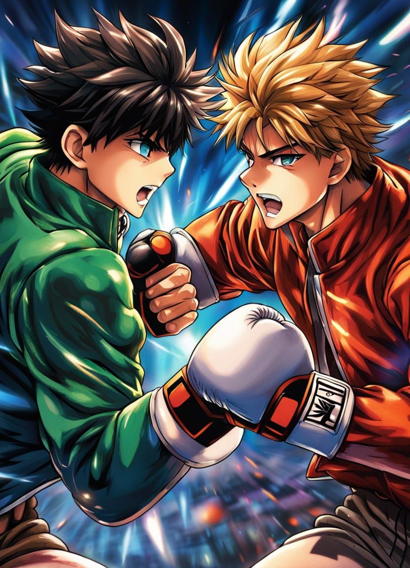 Anime Boxing Match in Deep Color