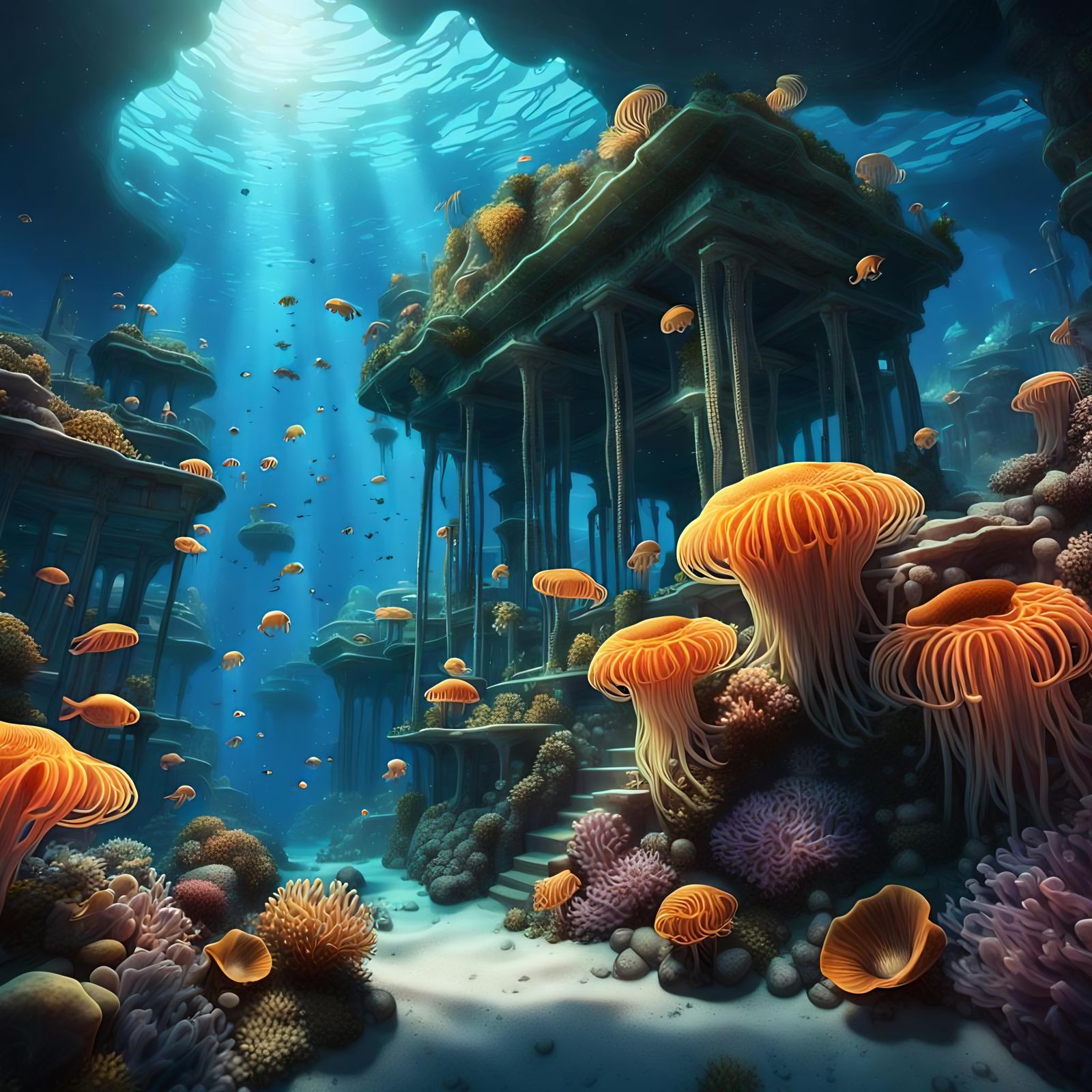 Fantastical Detailed Painting of Rincon, Bonaire