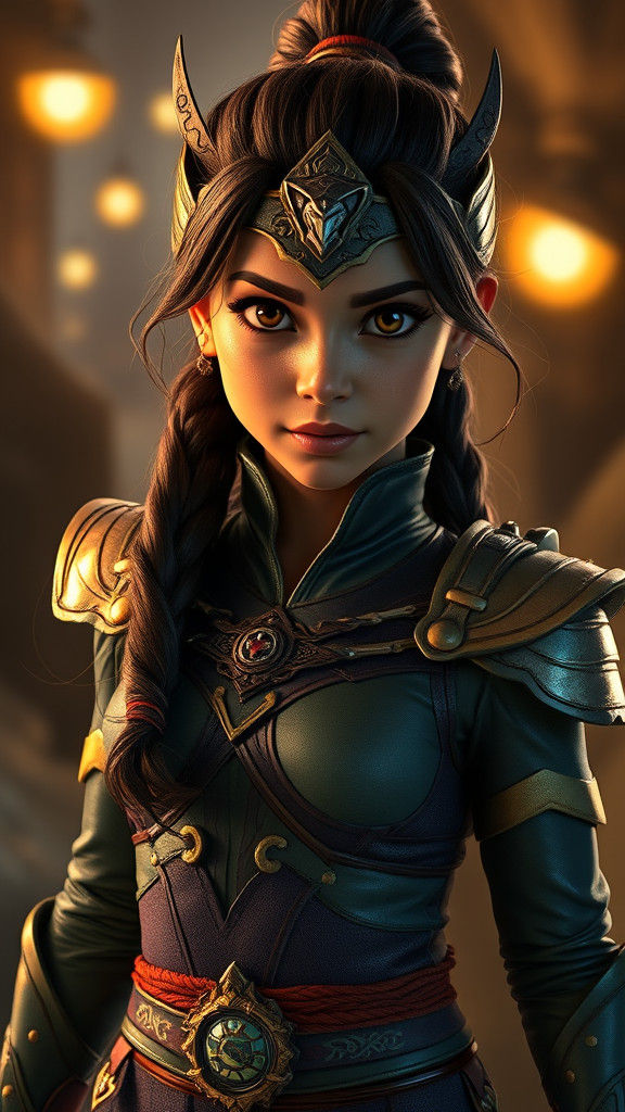 Raya as Real-Life Superhero: Detailed Cinematic Portrait