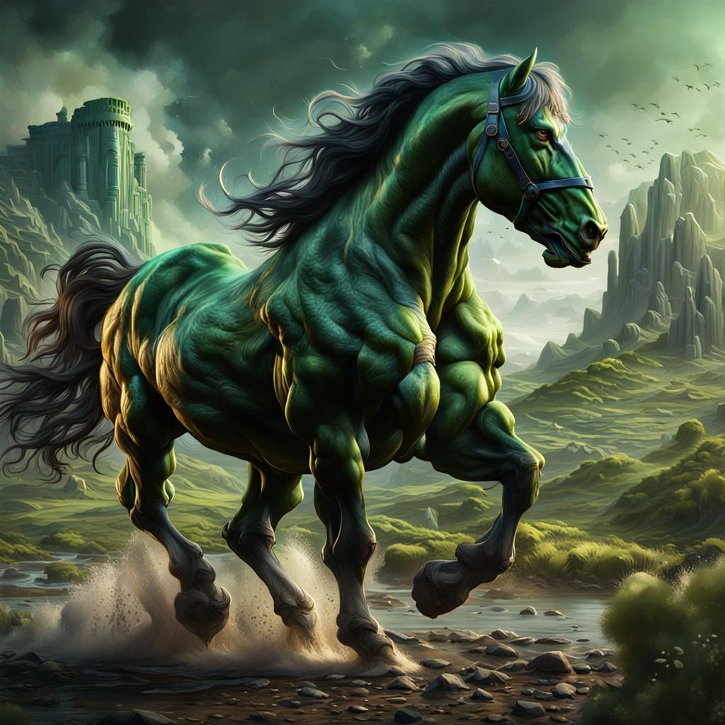 Hulk Horse in Epic Realistic Style