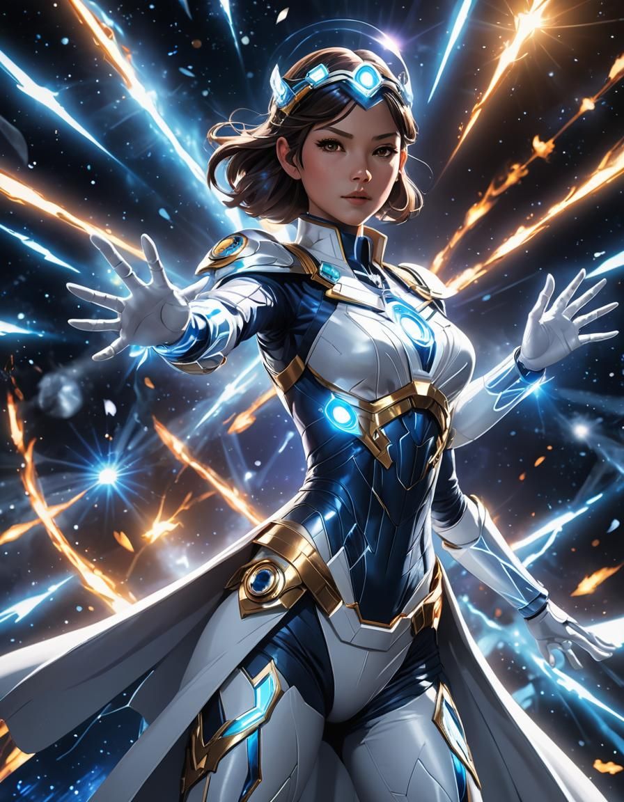 Doctor Light Manipulates Light in Anime Style