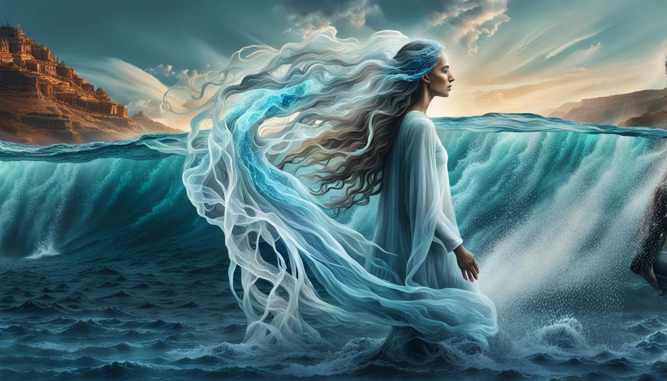 Mesmerizing Digital Collage: Gratitude for Water Cleansing