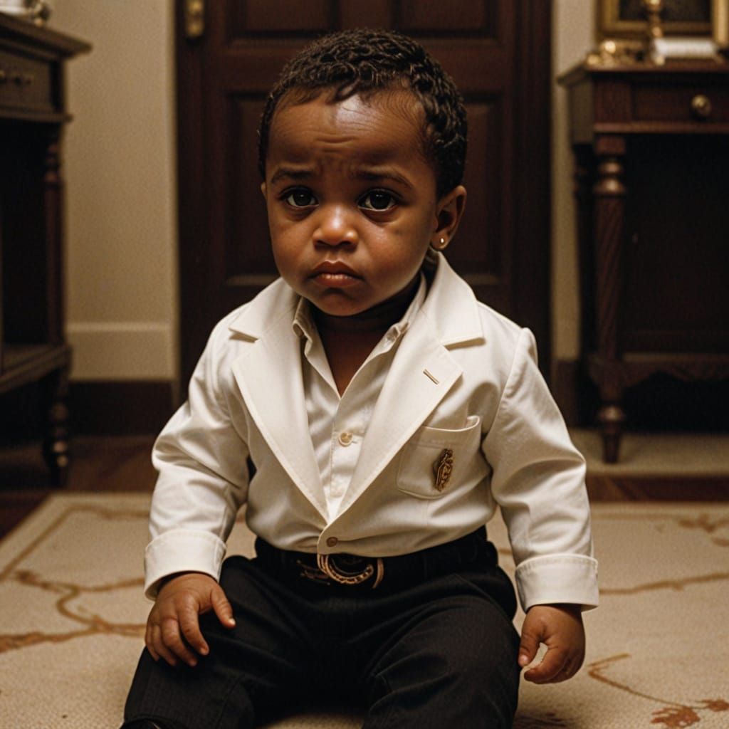 Stylized Portrait of Baby Scarface