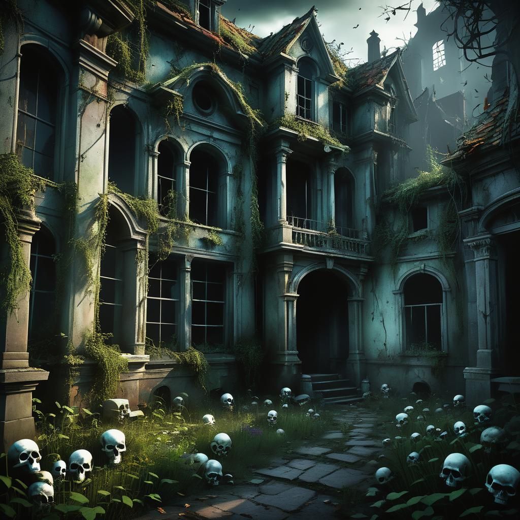 Haunted House: Ancient Mansion in 3D Concept Art