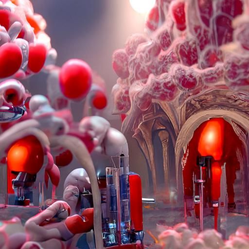 Alien Cloning Station: Detailed Matte Painting