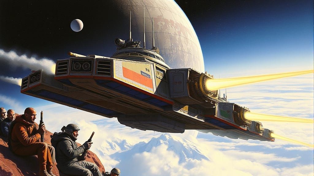 Cosmic Space Opera Art in a Futuristic Aesthetic