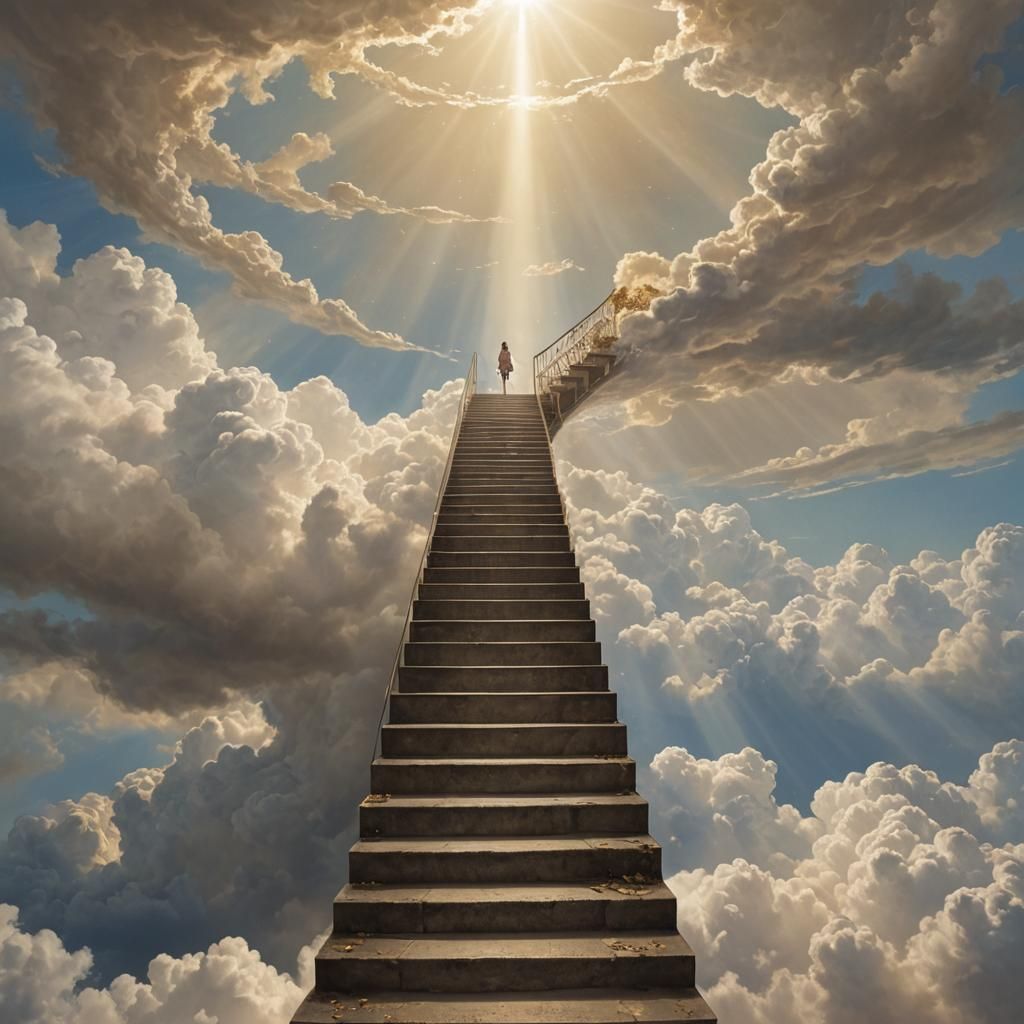 Surreal Stairway to Heaven: Ethereal Journey