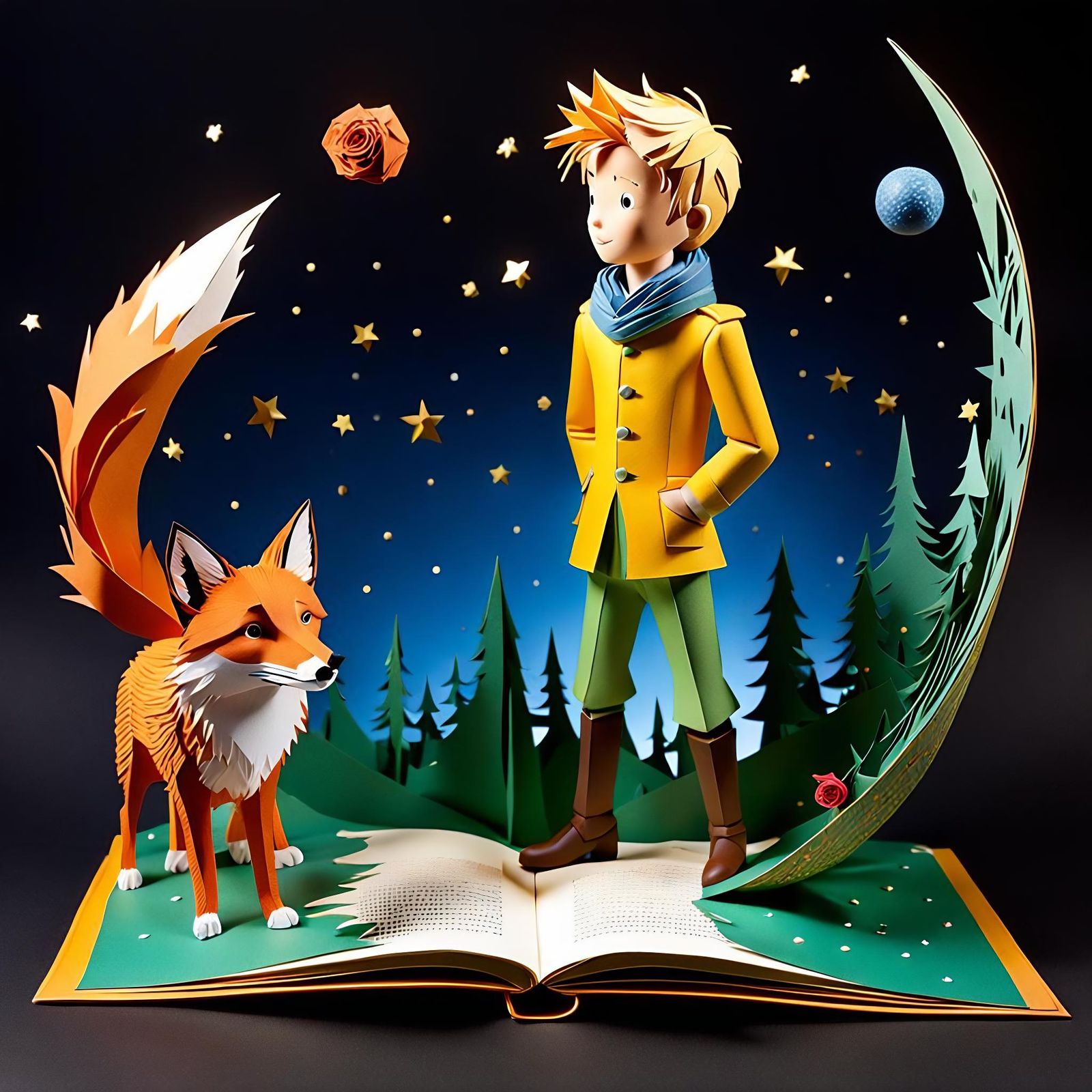 The Little Prince Pop-Up book – The Little Prince and The Fo...