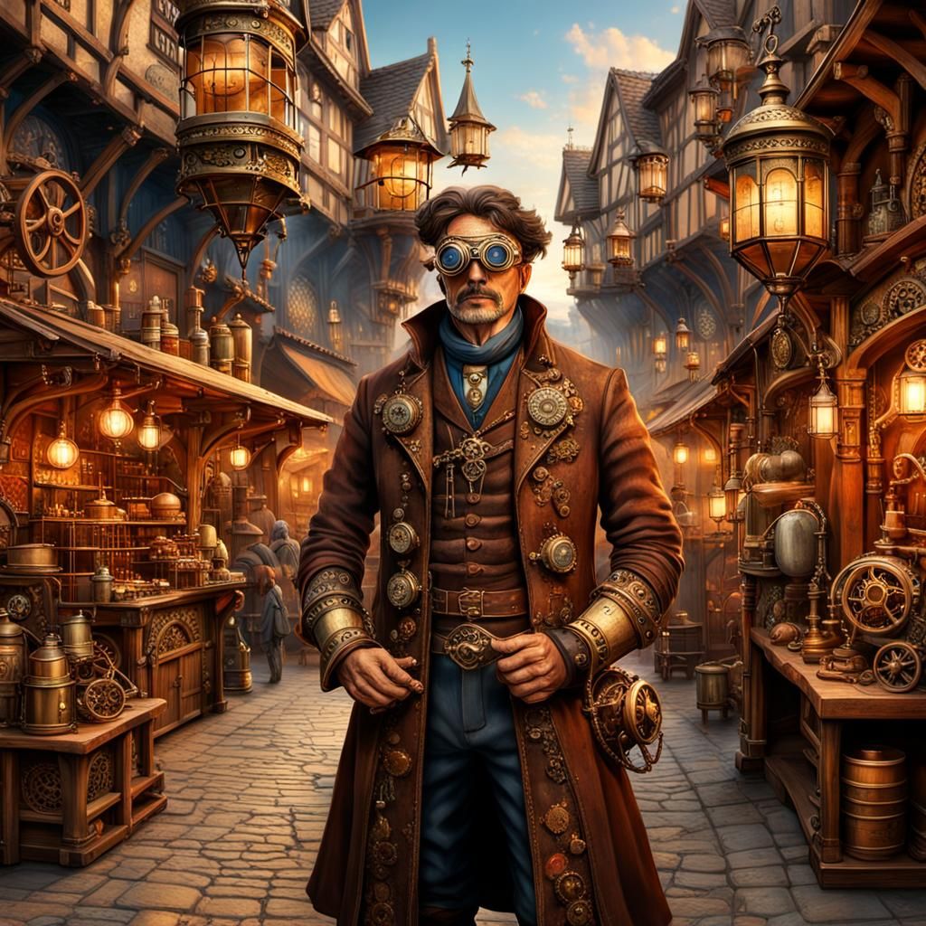 Medieval Steampunk Inventor