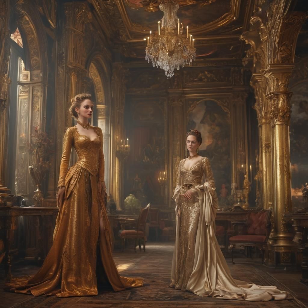 Historical Fantasy Render in Academic Style