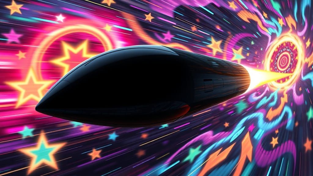 High-Velocity Cylinder Racing Through Starry Plasma Vortex