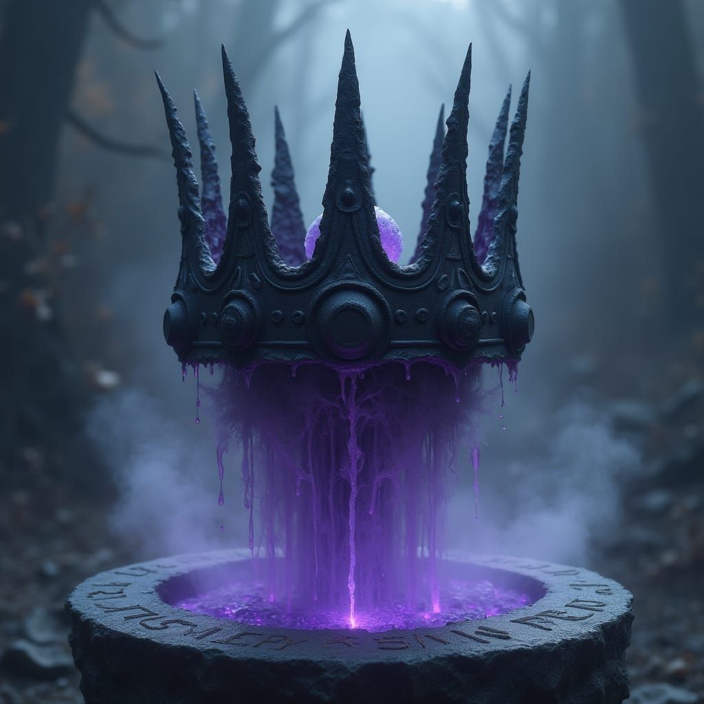 Abyssal Crown Forged in Dark Surrealism