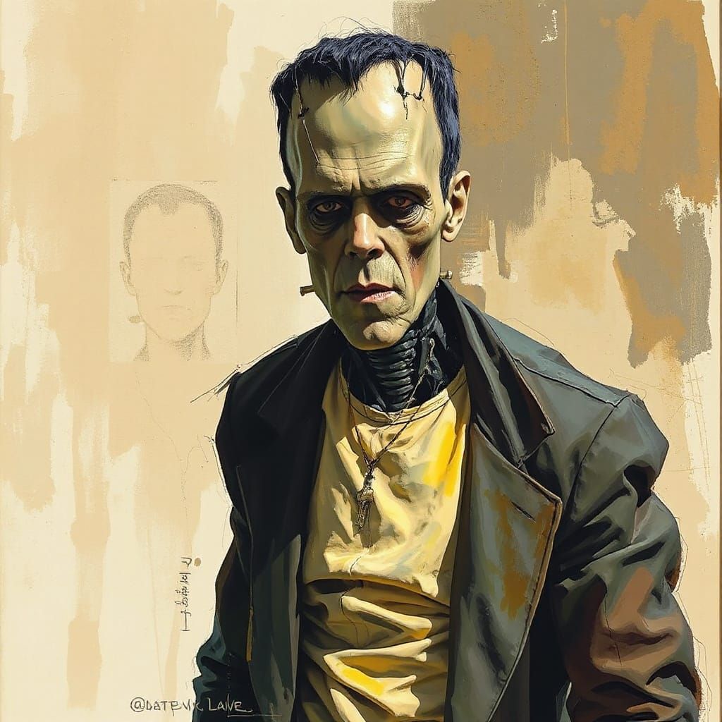 Cyborg Frankenstein: Masterpiece of Light, Shadow, and Color