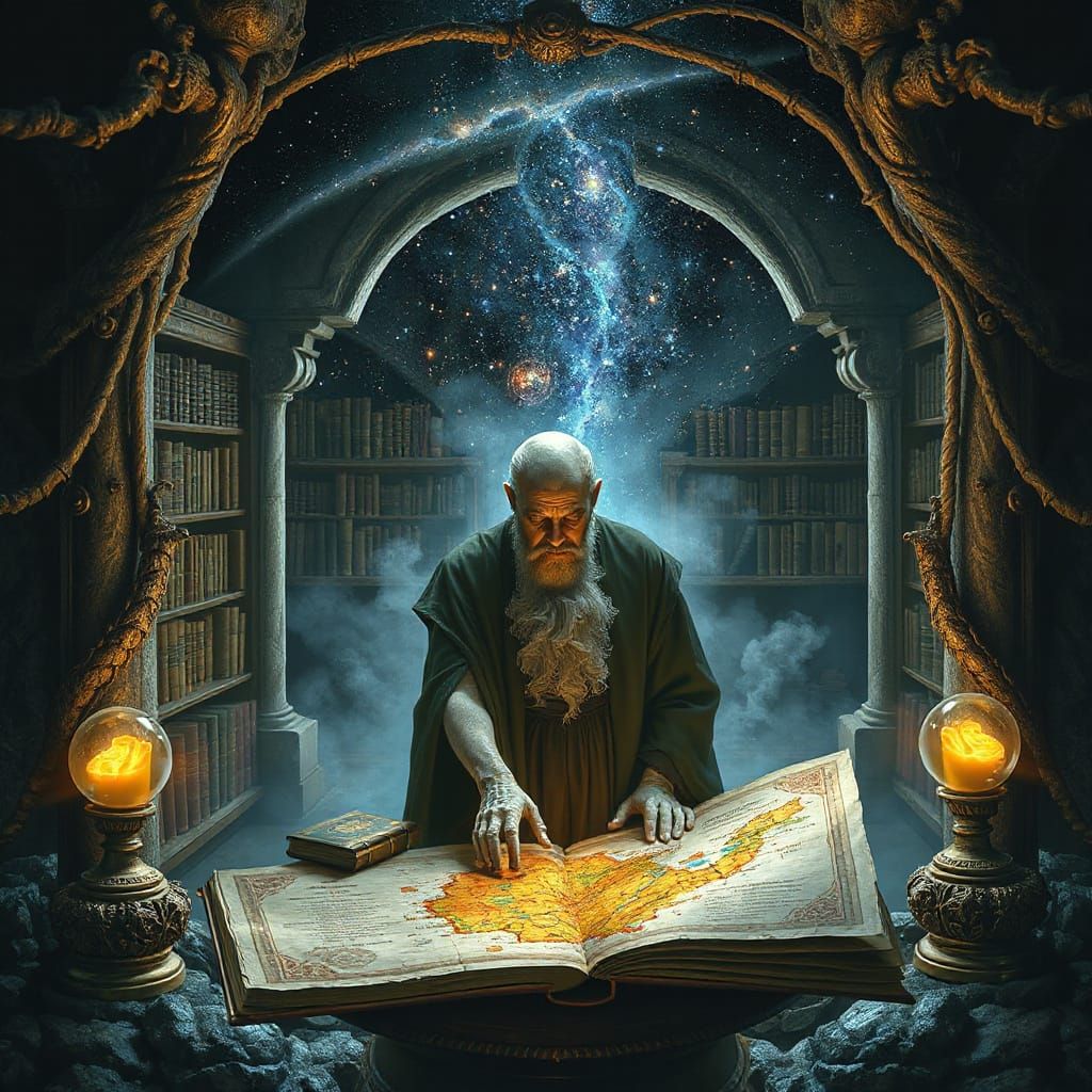 Mystical Library in Pocket Dimension of Starlight
