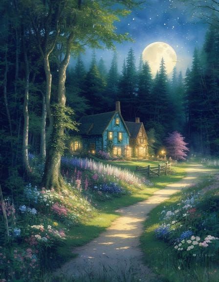 Cottagecore Villa in a Lush Landscape