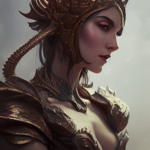 Detailed Portrait of a Dragon Queen