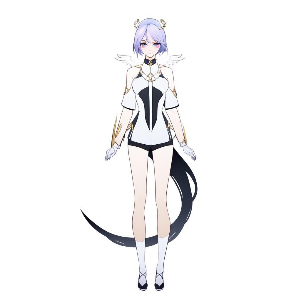 Ethereal Angel Character with Wings