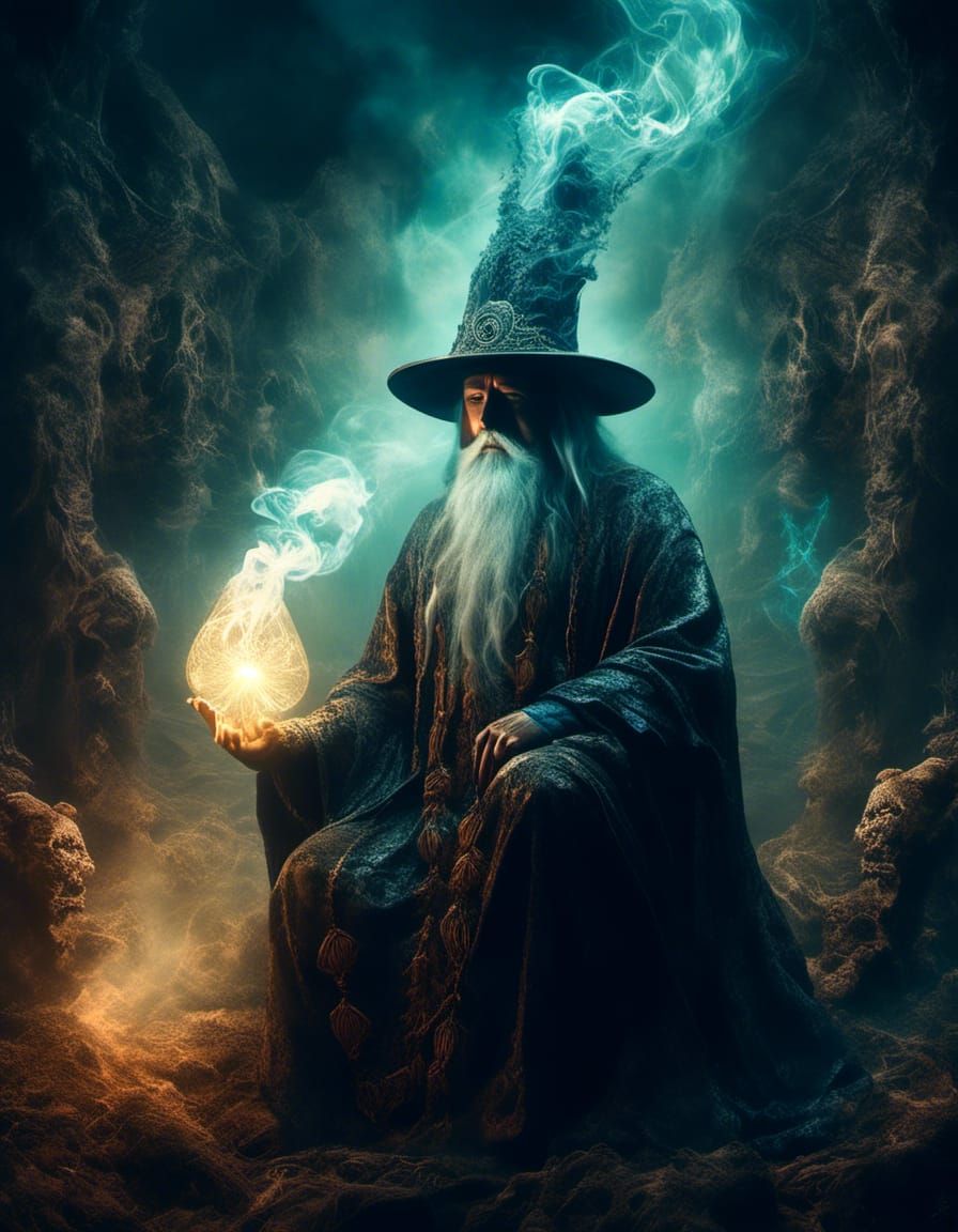 Mystical Wizard of the Underground: Surreal Digital Art