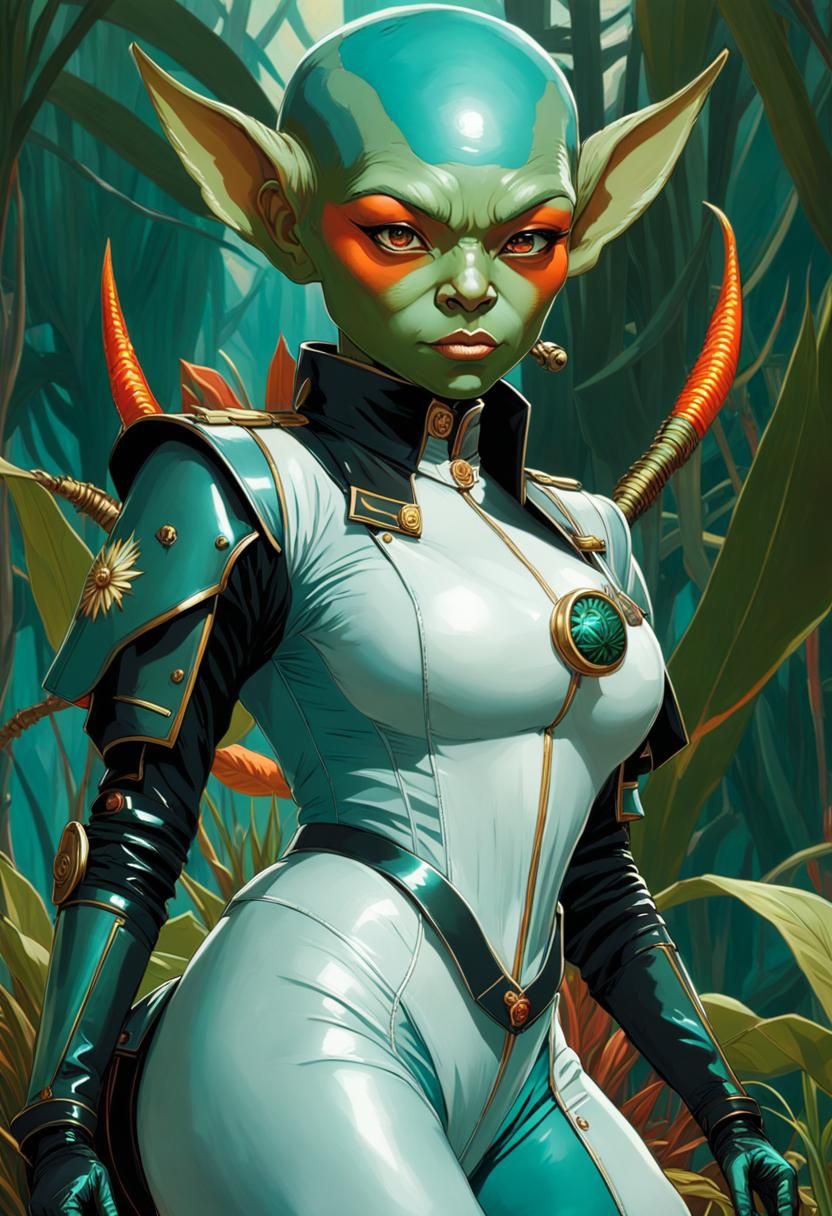 Teal Goblin Trooper in Luminescent Space Dojo