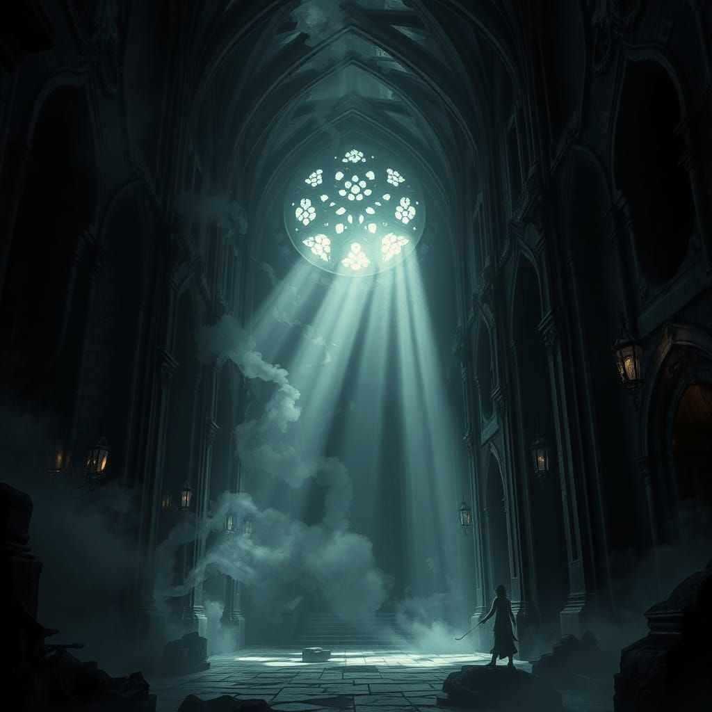 Gothic Digital Painting of Sinister Architecture