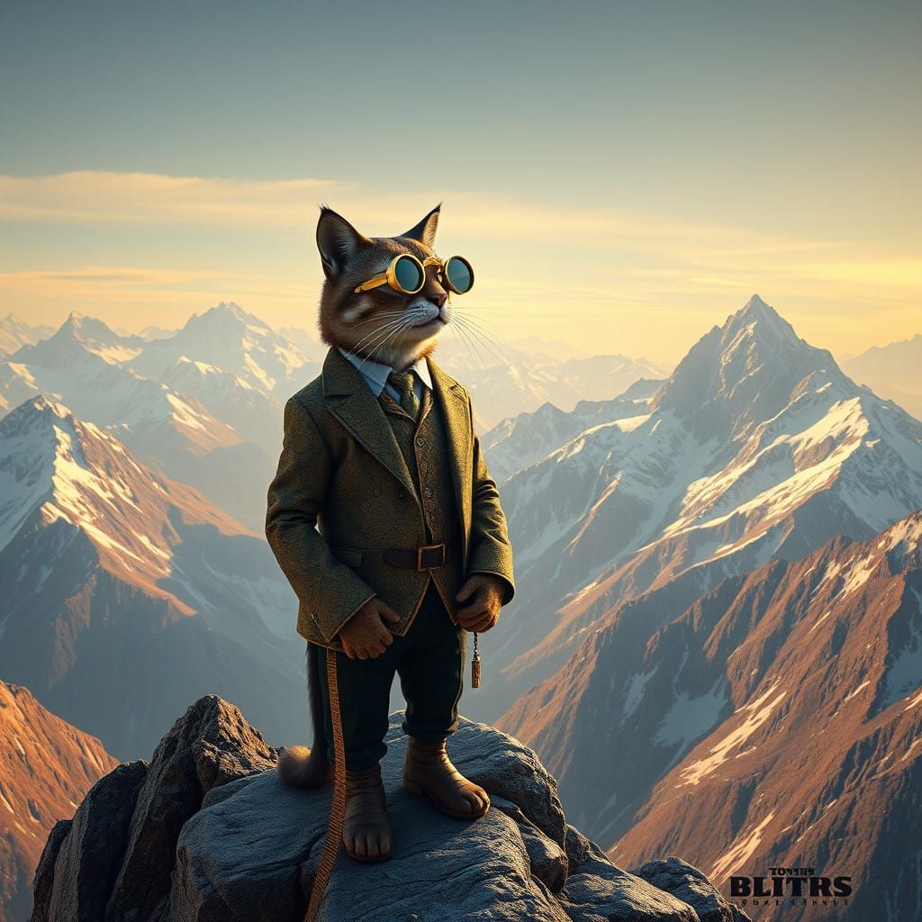 Regal Feline Explorer Outsmarts the Mountains