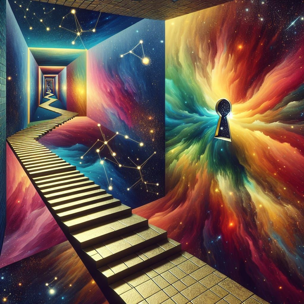 Surreal Staircase to Infinite Parallel Universes